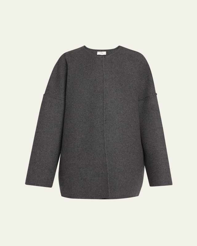 Elke Brushed Cashmere Single-Breasted Jacket